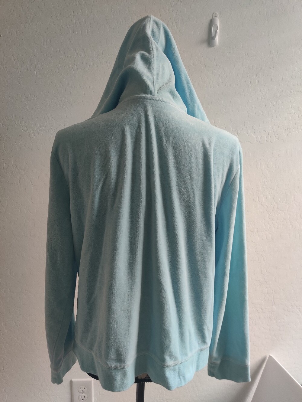 NY&Co. Womens Cozy Light sky blue Cotton-blend Hoodie Sweater Fall Athleisure_XL - Picture 3 of 11